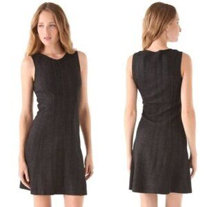 Theory Olethea Arminus Herringbone Sleeveless Virgin Wool Dress